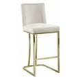 thumbnail image 1 of Meridian Furniture Heidi Modern Contemporary Velvet Counter Stool, Cream, 1 of 5