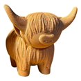 thumbnail image 1 of Highland Cow Statue Waterproof Anti-Drop Scratch-Proof Fadeless Collectible Clear Texture Stable Base Bonsai Layout Cow Sculpture Garden Decor, 1 of 12