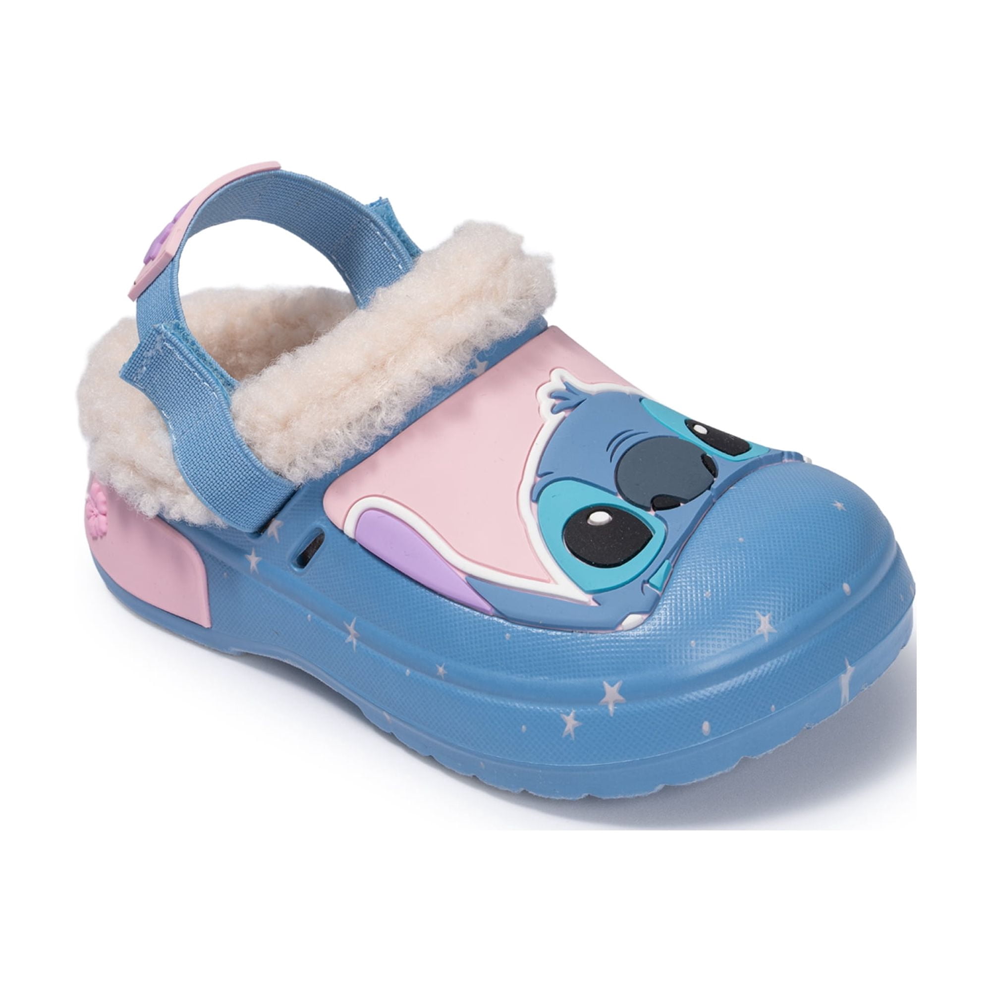 Stitch and Angel Toddler Faux Fur Lined Clogs