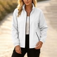 thumbnail image 2 of OGLCCG Rain Jacket for Women Waterproof Lightweight Stand Collar Windbreaker Jacket with Pockets Outdoor Softshell Jacket,Size S-XXL, 2 of 7