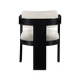 thumbnail image 6 of Meridian Furniture Sacha Cream Linen Textured Fabric Dining Chair (Set of 2), 6 of 9