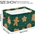 thumbnail image 4 of Coolnut 1PCS Christmas Gingerbread Large Collapsible Storage Bins,Canvas Fabric Foldable Storage Bins with Handles Open Home Storage Bins Boxes Toy Storage Basket Home Decor, 4 of 7