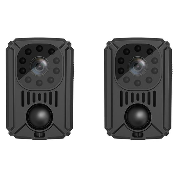 2X Cámara de Cuerpo Portátil MD31 de 1080P, Mini Cámara de Bolsillo, Cámara de Visión , Pequeña Cámara Deportiva para Coches, Grabadora de VíDeo PIR DV