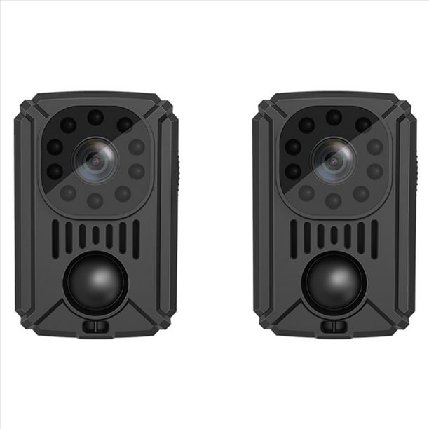 2X Cámara de Cuerpo Portátil MD31 de 1080P, Mini Cámara de Bolsillo, Cámara de Visión , Pequeña Cámara Deportiva para Coches, Grabadora de VíDeo PIR DV