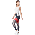 thumbnail image 2 of Women's Color-Black Activewear Leggings - Cheetah Print Orange, M, 2 of 5