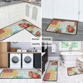 thumbnail image 5 of Pioneer Flower Floral Print Pattern Kitchen Rugs Sets Of 2,Anti Fatigue Kitchen Mat Rugs Non Slip Washable,Decorative Kitchen Floor Mats for Kitchen,Sink,Laundry,17"X30"+17"X47", 5 of 7