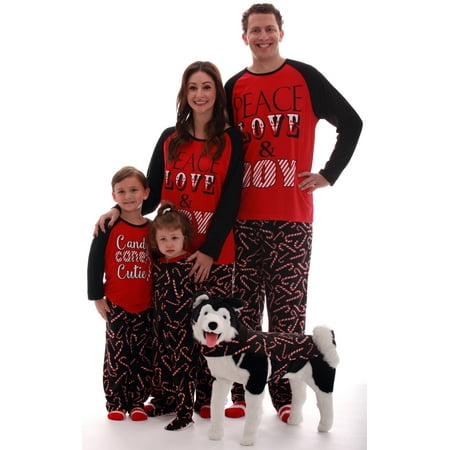 

#followme Matching Christmas Pajamas for Family Couples Dog - Candy Cane (Candy Cane Womens Large)