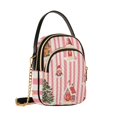 thumbnail image 7 of FORMRS Crossbody Bag for Women Quilted Travel Shoulder Cell Phone Purse with Chain Strap Handbag, White Gingerbread Houses, 7 of 7
