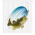 thumbnail image 3 of Ambesonne Fish Shower Curtain, Wild Life in Nature Theme, 69"Wx75"L, Green Blue, 3 of 5