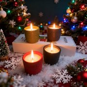 Scented Candle for Love Wishes, 4pcs Romantic Aromatherapy Candle with Colorful Cans, Nature Aroma Soy Candle Jar 60-Hour Burn with Warm Flame Candles Gift for Home