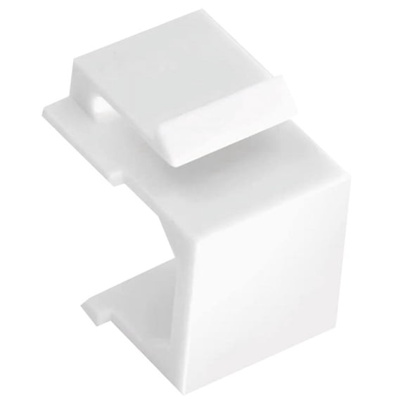 30-Pack Blank Jack Inserts for Wall Plate - White