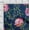 Navy Blue, variant on oneOone Organic Cotton Poplin Twill Fabric Watercolor Leaves & Peony Floral Print Fabric By Yard 42 Inch Wide