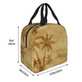 thumbnail image 2 of KLL Retro Palm Tree Print Insulated Lunch Bag Women, Reusable Cute Tote Lunch Box for Adult & Men, Leakproof Cooler Lunch Bags for Work Office Travel Picnic, 2 of 5