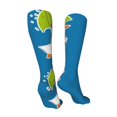 thumbnail image 3 of Bingfone Goose Holding an Umbrella Print Compression Socks for Women and Men Long Socks for Running Athletic Cycling Nurse, 3 of 8