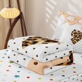 thumbnail image 5 of Manfei Brown Cheetah Print Bow Zipper Queen Comforter Set with Fitted Sheet and 2 Pillowcases,Sweet Cream Design Zipper Bedding Set,Polkadot Reversible,4-Piece, 5 of 7