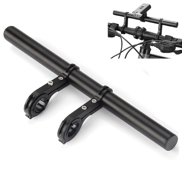 Extensor de manillar de bicicleta, soporte de extensión de manillar de bicicleta doble de aleación de aluminio duradero y liviano para sujetar motocicletas