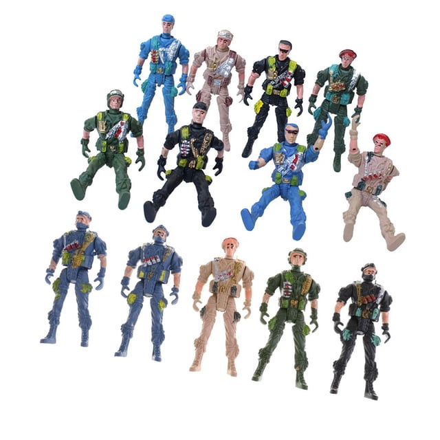 de acción de paracaidista y fuerza especial de plástico piezas cm CUTICAT Soldier Playset