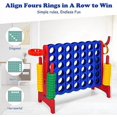 thumbnail image 4 of DORTALA Giant 4-in-A-Row, Plastic Jumbo Connect Game Set w/42 Jumbo Rings, Quick-Release Slider, Ring Toss, 2.5Ft Indoor Outdoor 4 to Score Yard Game w/Basketball Hoop, 4 of 8