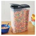 thumbnail image 4 of Mainstays Clear Plastics Cereal Dispenser with Lid, 32-Cups, 9.75" x 5.38" x 13.5", 4 of 7