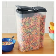 Mainstays Clear Plastic Cereal Dispenser with Lid, 32 Cup Airtight Cereal Storage Container for Pantry Organization and Dry Food Storage, 9.75 x 5.38 x 13.5