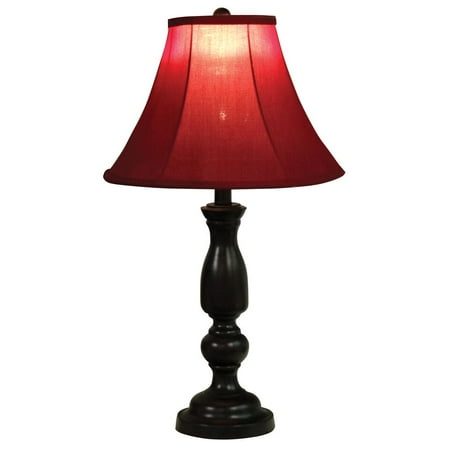- Home Source Matt Black Polyresin Table Lamp