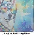 thumbnail image 4 of Siberian Husky Hippie Dawg Glass Cutting Board Large 12 in x 15 in, 4 of 5