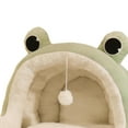 thumbnail image 2 of Cama para gatos, cueva, nido de Gato semicerrado, escondite para gatitos, acogedor, accesorios suaves para mascotas, perrera con fondo antideslizante, , verde s, 2 of 8