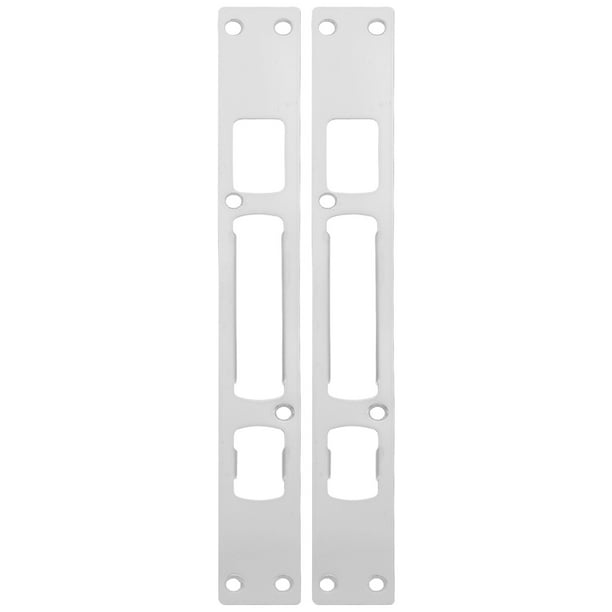 2 placas de metal resistentes para puerta, de acero inoxidable, para cerrojo de refuerzo de puerta
