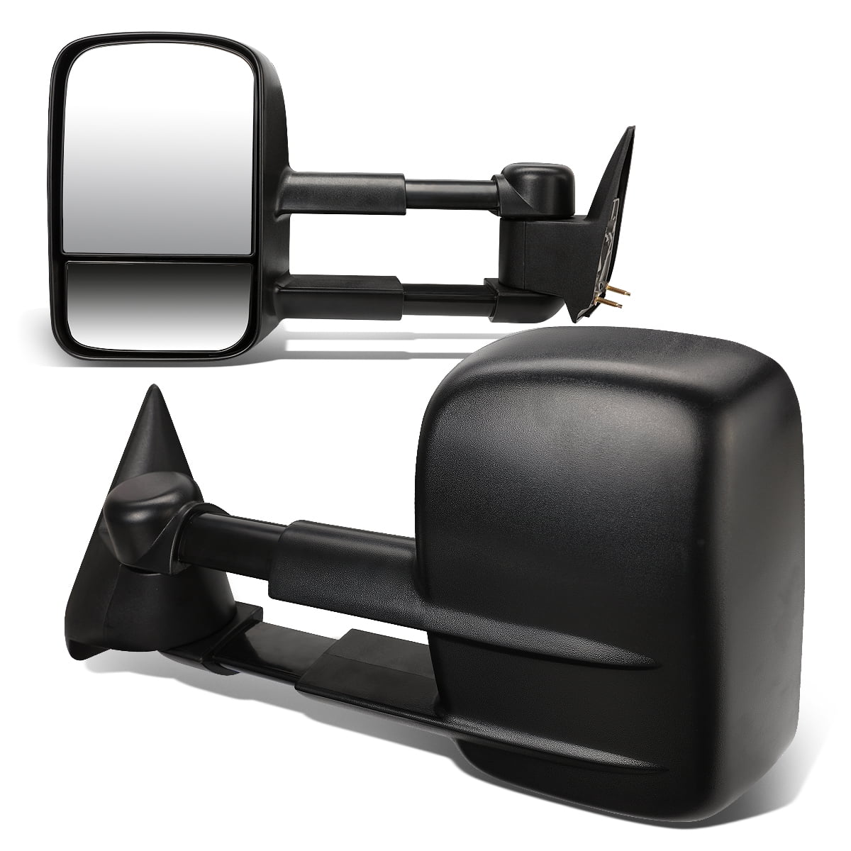 For 88-02 Chevy GMC C/K GMT400 Pair of Black Textured Telescoping Manual  Extenable Side Towing Mirrors 96 97 98 99 00 01 - Walmart.com