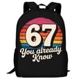 thumbnail image 3 of Six Seven Emojis Backpack Fashion Travel Backpack Laptop Backpack Simple And Large Capacity Backpack 16.5 Inch, 3 of 9