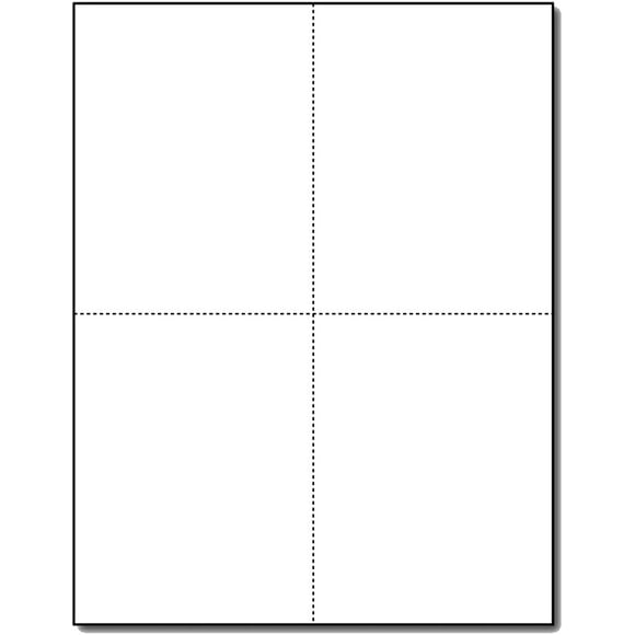 Heavyweight Blank Postcard Paper for Printing - 20 Sheets / 80 Postcards - White - Perforated 4 per Sheet - Thick 80lb