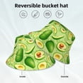 thumbnail image 3 of Kll Green Avocado Bucket Hat for Women Men Packable Travel Beach Sun Hat Outdoor Rave Accessories Reflective Fisherman Cap, 3 of 6