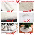 thumbnail image 6 of PayUSD 30 Inch Christmas Tree Skirt White Plush Skirts Decoration for Merry Christmas Party Faux Fur Christmas Tree Skirts Decorations Xmas Party Holiday Decorations, White, 6 of 8