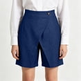 thumbnail image 6 of Bosfbaoi Women's Denim Skort Wrap Design Shorts Summer Button Waistband Streetwear Shorts, 6 of 9