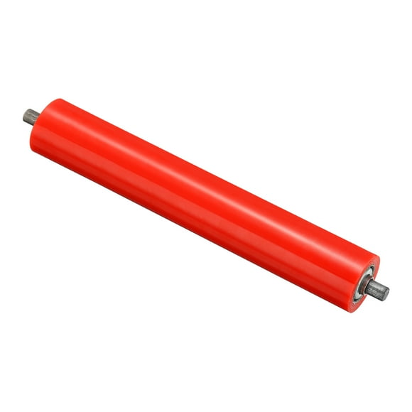 Uxcell Polyurethane Stainless Steel Coated Conveyor Roller 2" Diameter 11" Length, Red 1 Pack