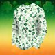thumbnail image 1 of Ceisia Men's Loose Fit Waffle Knit Sweatshirt - St. Patrick's Day All-Over Festive Print Green L Gifts, 1 of 5