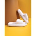 thumbnail image 1 of Men Cut Out Single Band Slides Non-slip Quick Drying Soft Sole Bathroom Slippers, 1 of 4