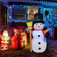 thumbnail image 3 of 4 Ft Christmas Inflatable Snowman, Inflatable Christmas Decorations Outdoor Snowman Inflatable with Rotating Led Lights for Home Yard Indoor Decor, 3 of 6