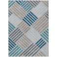 thumbnail image 2 of Addison Rugs Chantille Indoor/Outdoor Transitional Geometric Teal Machine Washable Rectangle Rug, 5' x 7'6", 2 of 8