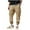 Khaki, variant on hoksml Men's Athletic Pants Jogger Cargo Pants Solid Color Casual Elastic Waist Drawstrin Multiple Pockets Bind The Feet Pants 2025 Clearance