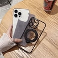 thumbnail image 3 of Magnetic Glitter Case for iPhone 15 Pro Max Compatible with Magsafe,360 Rotating Ring Magnetic Hidden Stand Case,Luxury Bling Full Camera Protector Shockproof Cover for Women Girls-Purple, 3 of 12