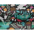 thumbnail image 4 of oneOone Velvet Dark Gray Fabric Leaves & Flowers Floral Sewing Fabric By The Yard Printed Diy Clothing Sewing Supplies 58 Inch Wide, 4 of 5