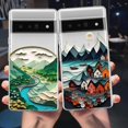 thumbnail image 2 of Funda de teléfono de lujo con patrón 3D, carcasa transparente para Google Pixel 8, 8 Pro, 7a, 7Pro, 7, 6a, 6, 6Pro, 5G, 2 of 4