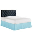 thumbnail image 1 of The Great American Store- Luxury Hotel Collection 12" Tailored Drop, 100% 1800 Series Microfiber Pleated Bed Skirt/ Dust Ruffle (Full, Stripe Light Blue) Machine Washable, Wrinkle & Fade Resistant, 1 of 4