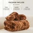 thumbnail image 2 of EMME Faux Fur Duvet Cover Twin-XL Size, 2 Pieces Ultra Soft Fluffy Comforter Cover, Cozy Warm for Winter, Luxury Shaggy Bubble Bedding Sets , 1 Duvet Cover & 1 Pillow Shams (Twin-XL,Tie Dye Brown), 2 of 6