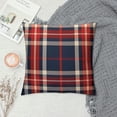 thumbnail image 2 of GOSMITH Navy Blue Red Christmas Plaid Throw Pillow Covers Scottish Tartan Plaid Decorative Pillow Cases, Rustic Farmhouse Square Soft Cushion Covers for Holiday Couch Sofa Bed Decor, 2 of 5