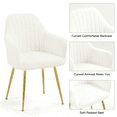 thumbnail image 3 of AVAWING Velvet Dining Side Chairs, White (Set of 2), 3 of 7