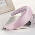 thumbnail image 2 of YOTMKGDO Headbands for Women, Fashion Sponge Solid Satin Hairband Women Head Hoop Sweet Girls Hair Headband, Pink, 2 of 2