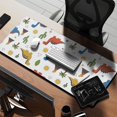 thumbnail image 2 of Long Mouse Pads for Desk,White Desert Elements Dinosaurs Pattern Desk Mats on Top Of Desks, Desk Mouse Pad Extra Large with 3mm Non-Slip Base and Stitched Edge for Gaming,Office,Work,Home 35.4"x15.7", 2 of 6