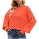 thumbnail image 2 of Suéter de cuello redondo para mujer, moda informal, color retro, tejido de manga larga, suéter de cuello redondo para mujer, 2 of 9